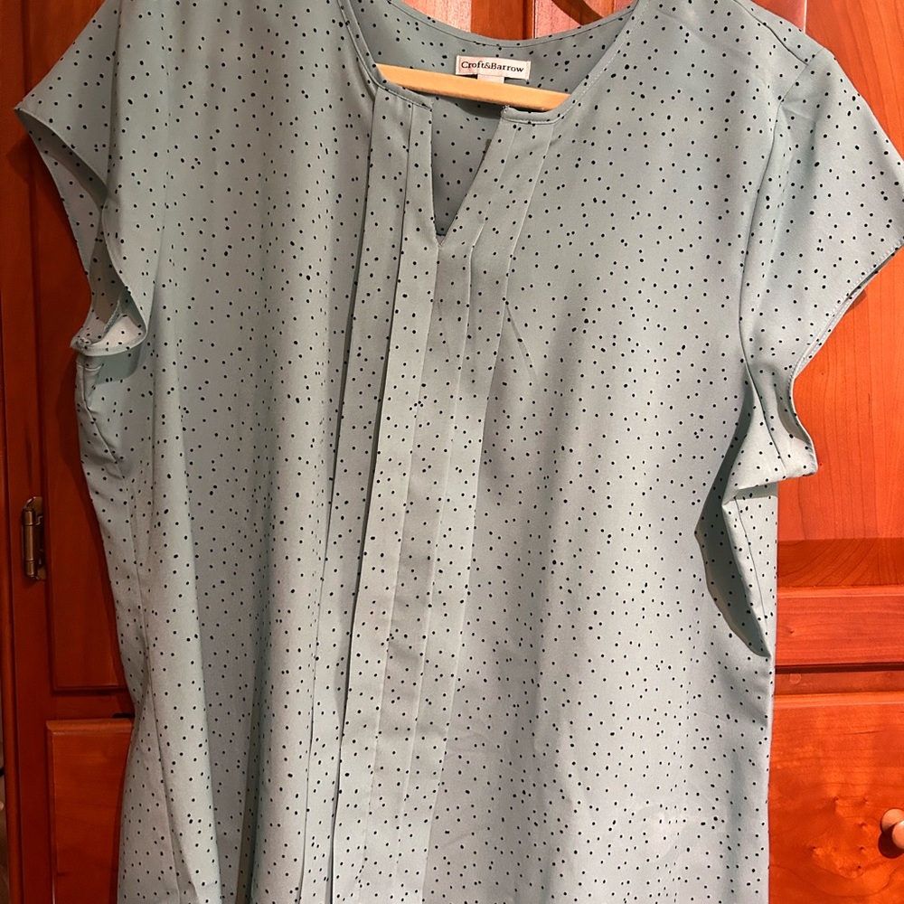 Carlisle Women's Blue Polka Dot Top